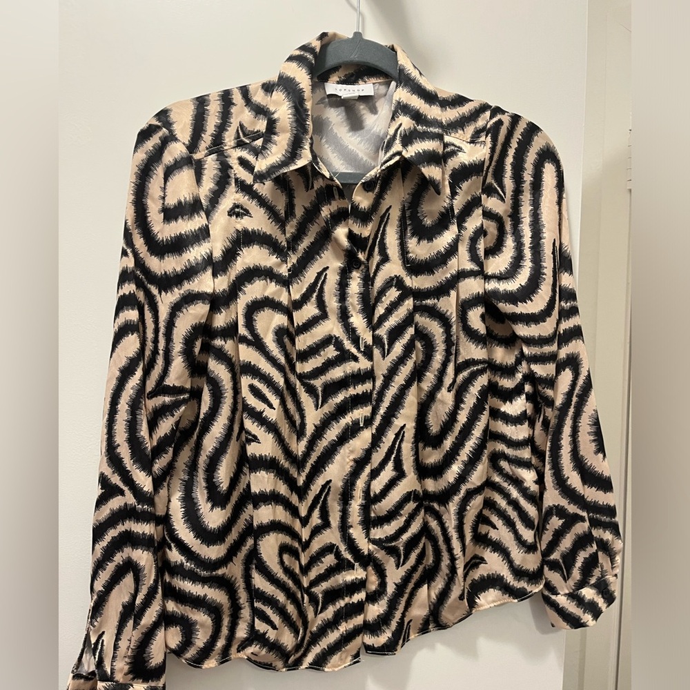 TopShop longs sleeve top, size:4